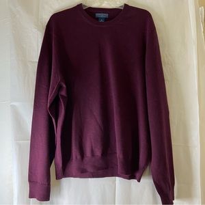 Joseph & Lyman Italian Merino Mens wool sweater  SZ  XL  made in Hong Kong